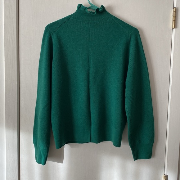 Jcrew Green Ruffle-neck Sweater - Picture 5 of 5